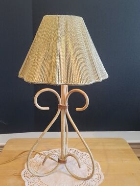 Vintage Boho Accent Lamp Night Light Wrought Iron Tested